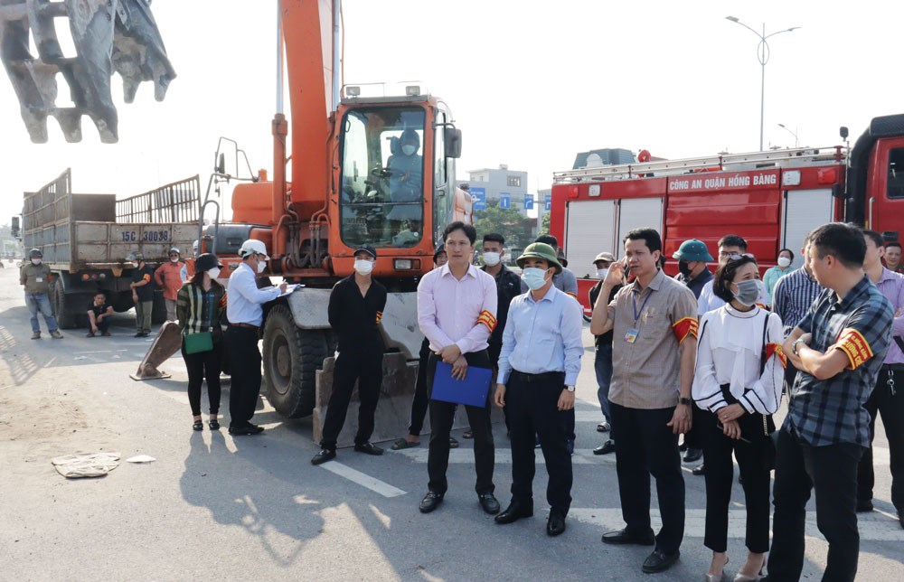 Quận Hồng Bàng: Cưỡng chế thực hiện quyết định thu hồi đất thực hiện Dự án  xây dựng đường, hè Hồng Bàng