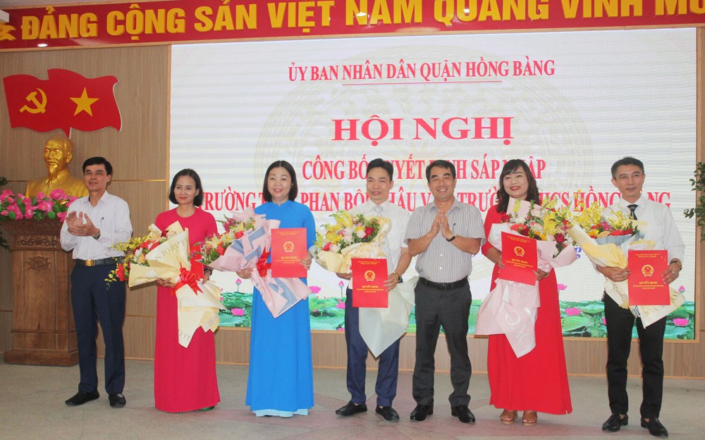 Quận Hồng Bàng: Sáp nhập Trường THCS Phan Bội Châu vào Trường THCS Hồng Bàng